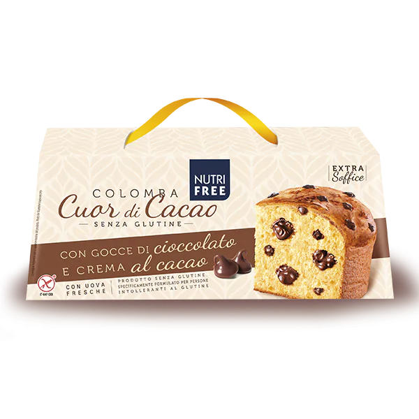 COLOMBA CUOR CACAO CON GOCCE DI CIOCCOLATO E CREMA AL CACAO 400G