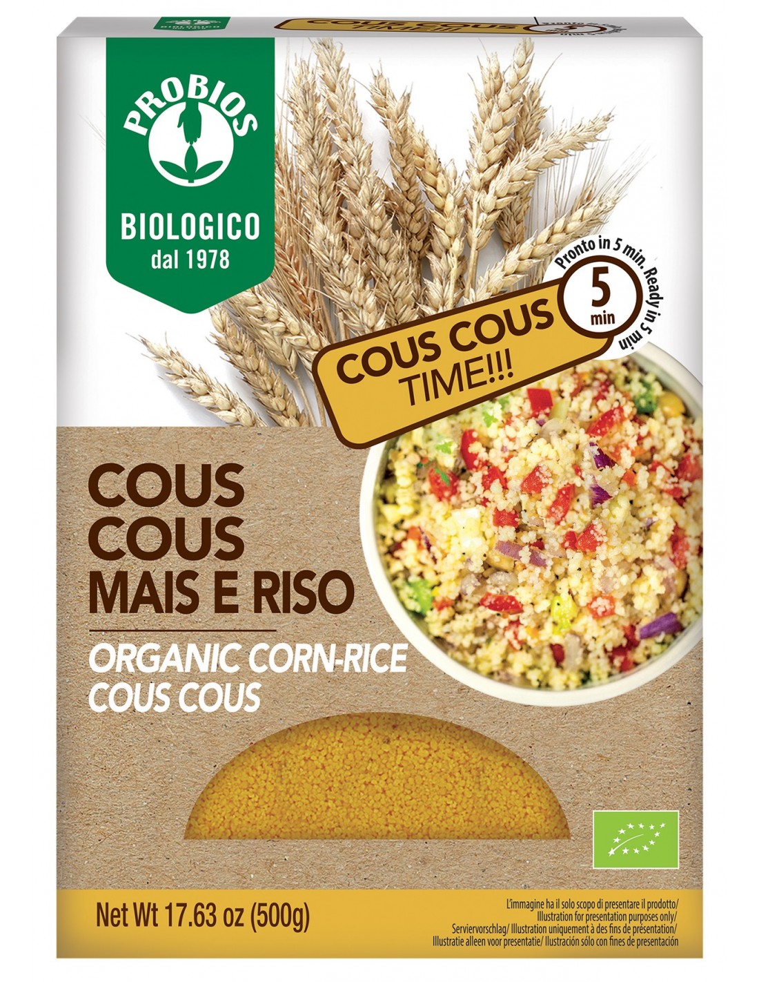 COUS COUS DI MAIS 70% E RISO 30% 250G