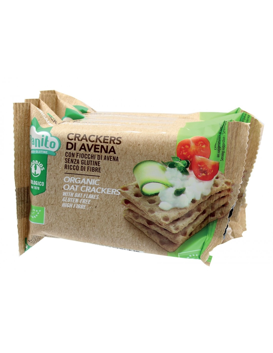 CRACKERS CON FIOCCHI D'AVENA SENZA GLUTINE 4PZ