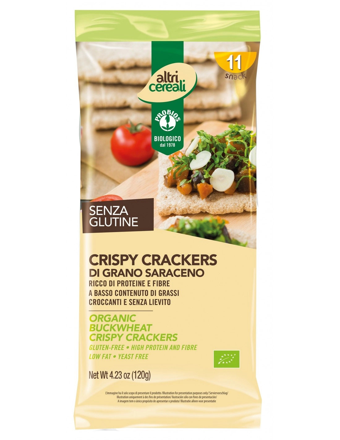 CRACKERS CRISPY GRANO SARACENO 120GR