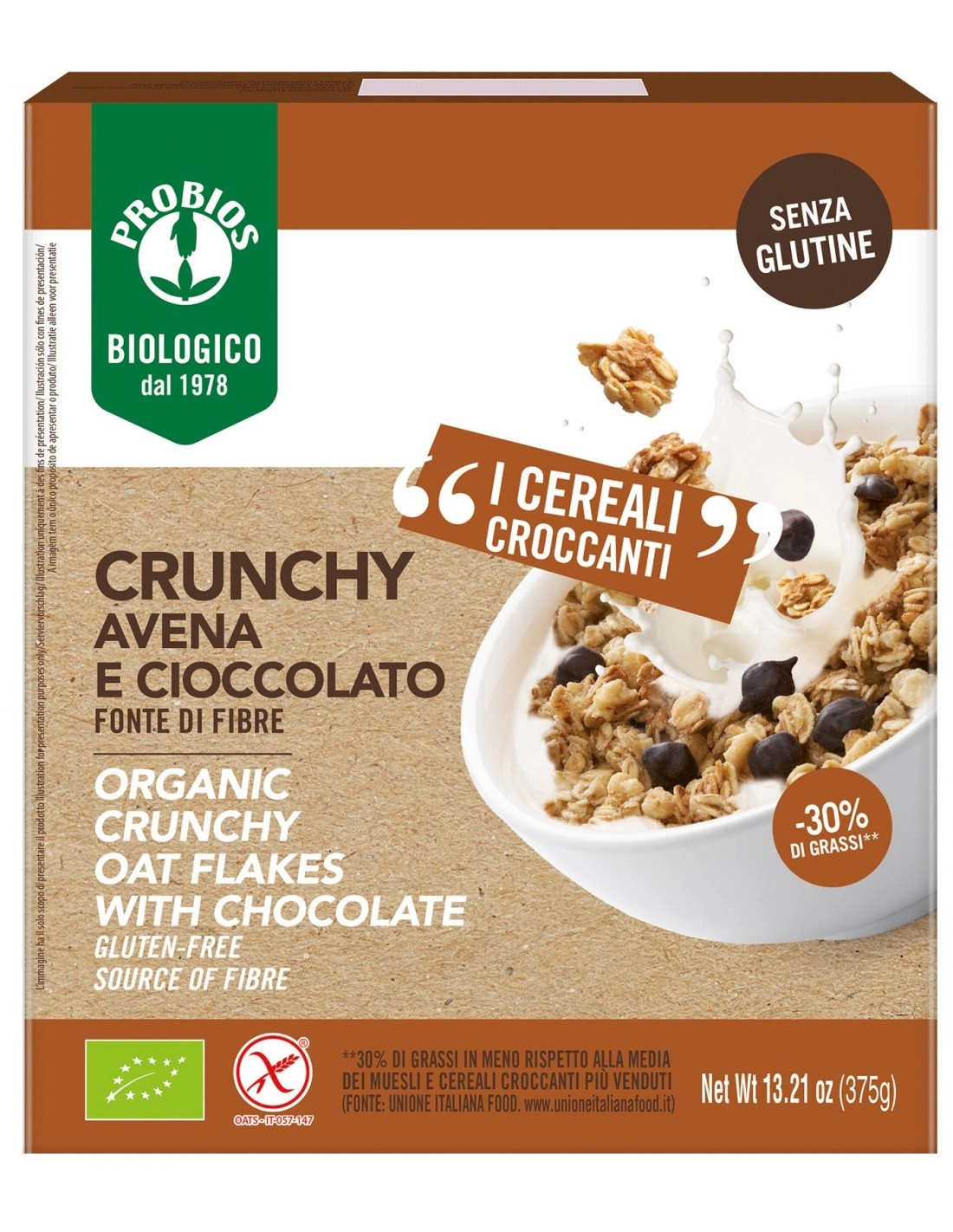 BIO CRUNCHY AVENA E CIOCCOLATO 375G