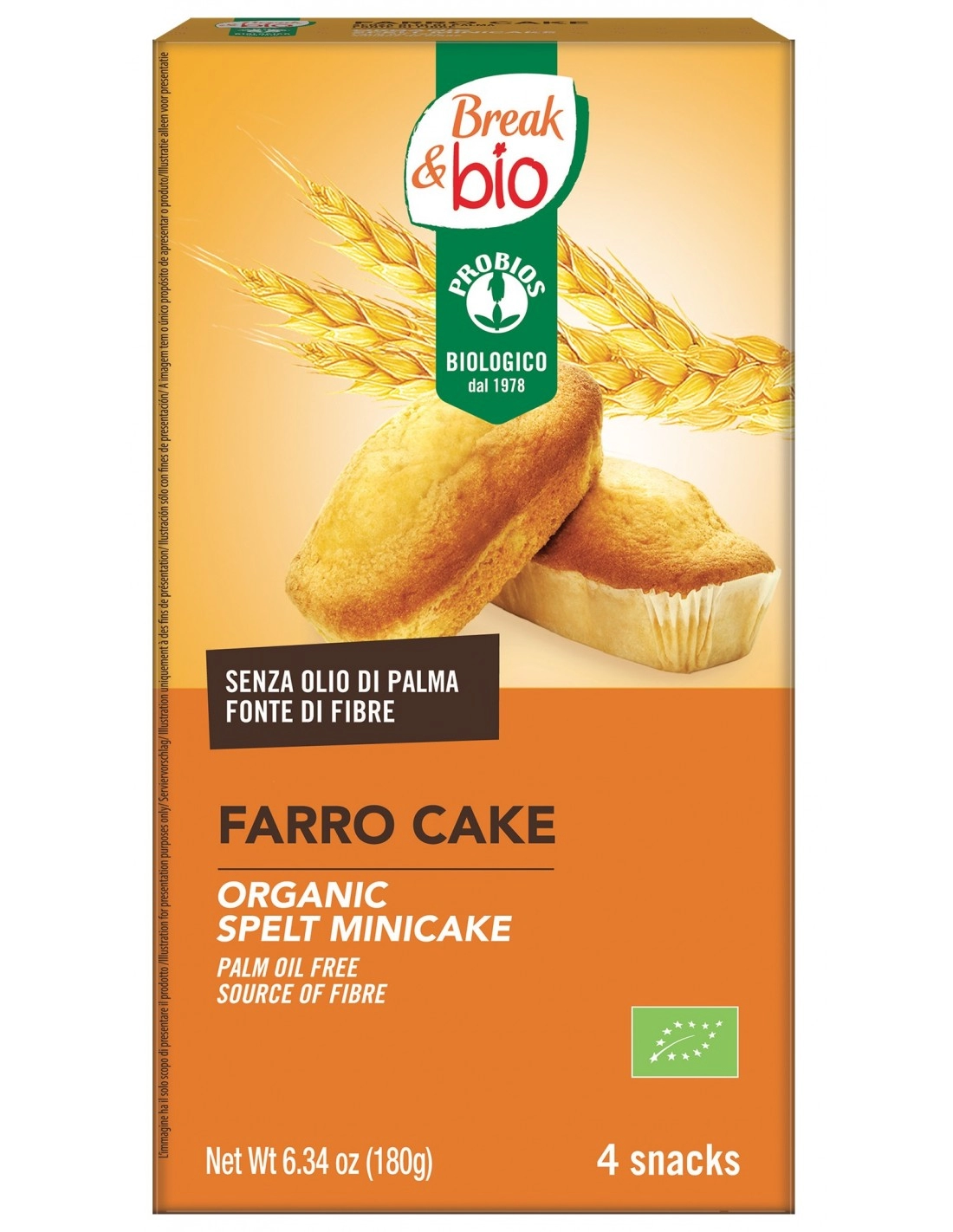 B&B FARRO CAKE NATURALE 4P 45G