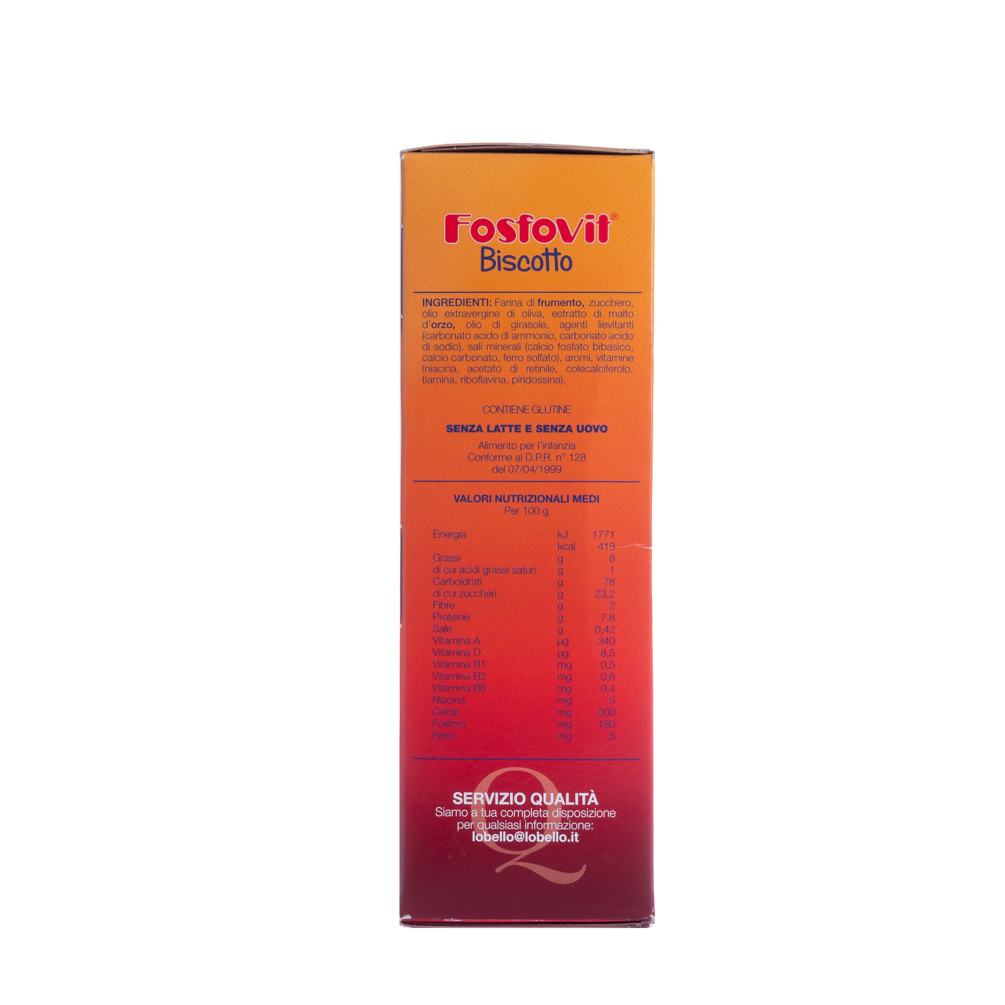 FOSFOVIT BISCOTTI SENZA LATTE SENZA UOVA 360GR