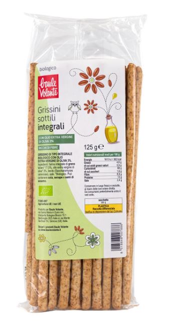 GRISSINI SOTTILI INTEGRALI 125G