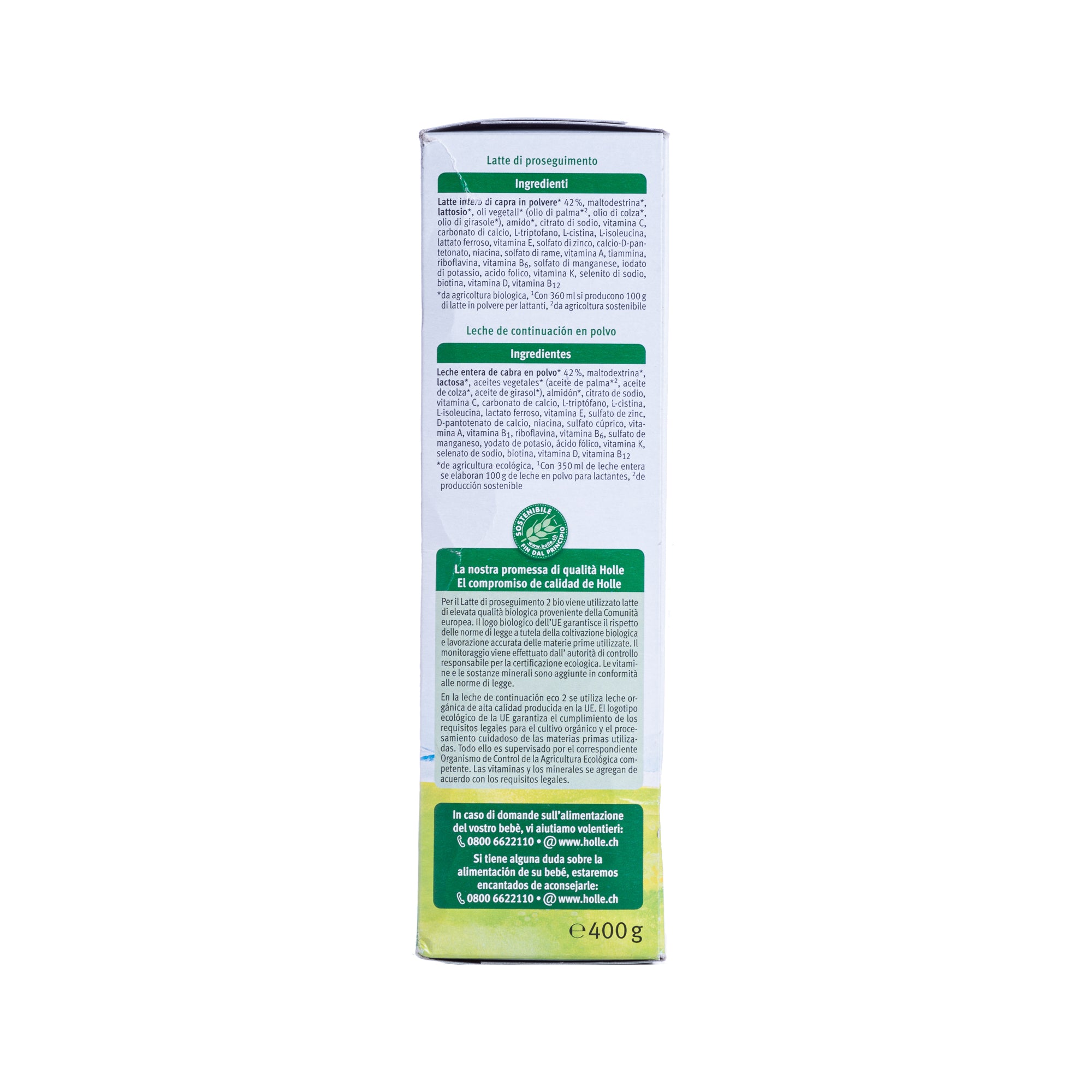 HOLLE LATTE DI CAPRA POLVERE 2 400G