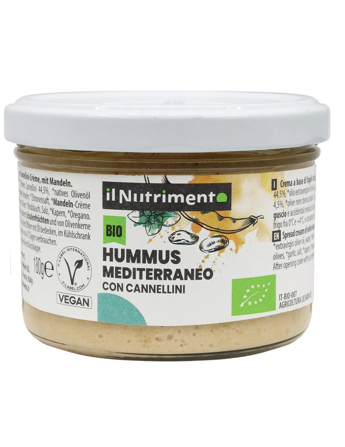 IL NUTRIMENTO HUMMUS MEDITERRANEO 180G