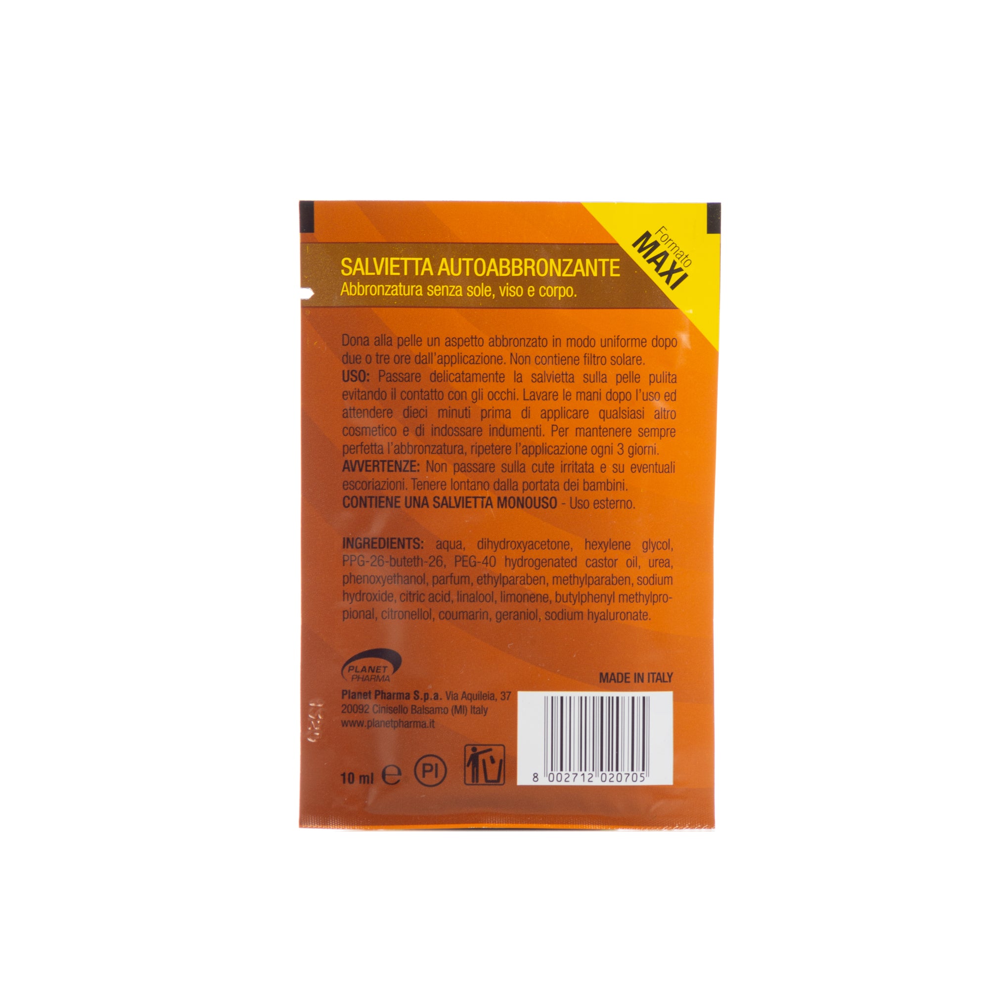 hydra bronze autoabbronzante salvietta