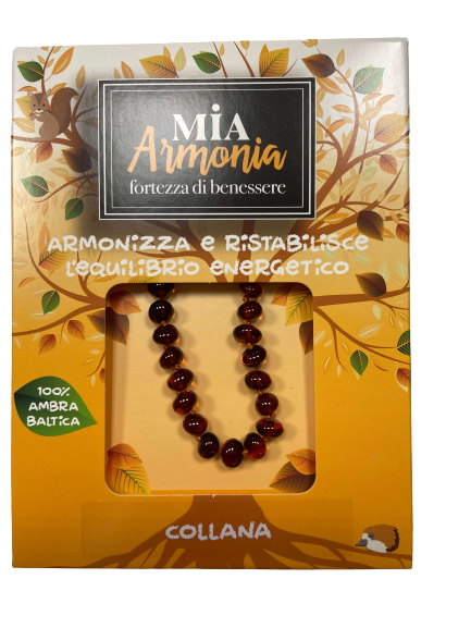 MIA ARMONIA COLLANA AMBRA ADULTI COGNAC