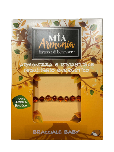 MIA ARMONIA BRACCIALE AMBRA BABY COGNAC