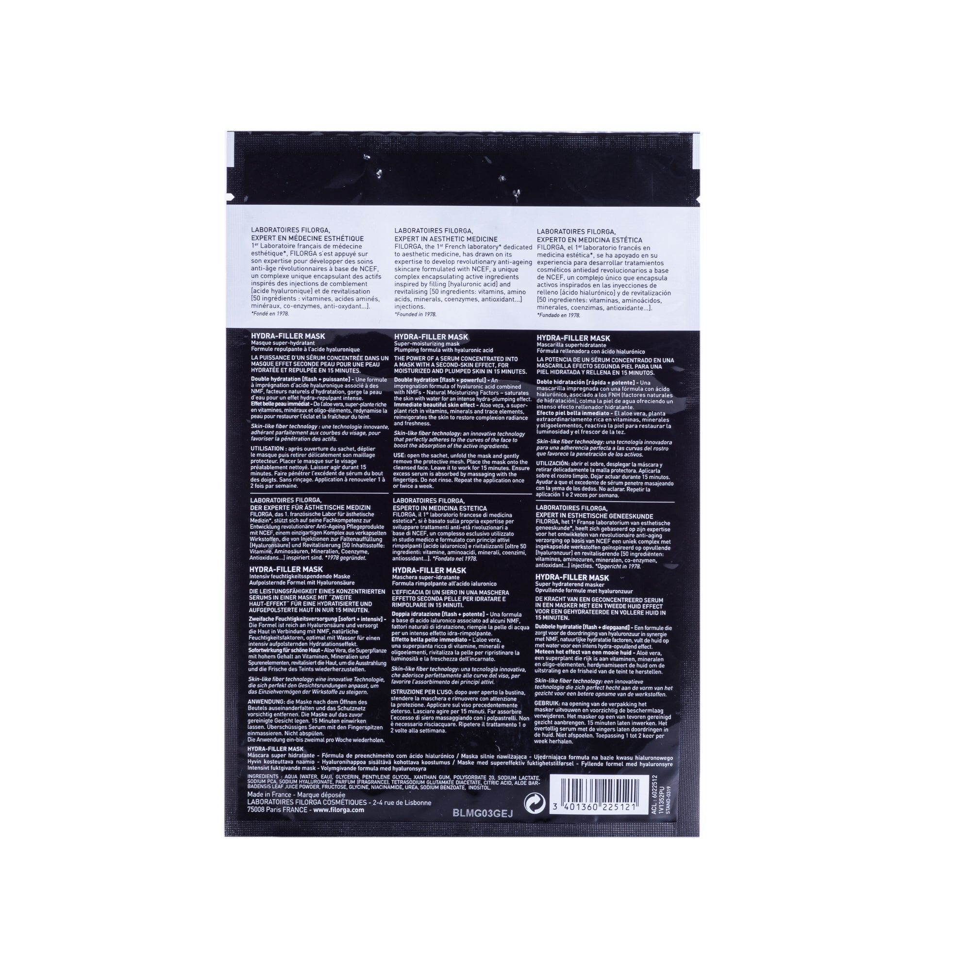maschera filorga hydra filler