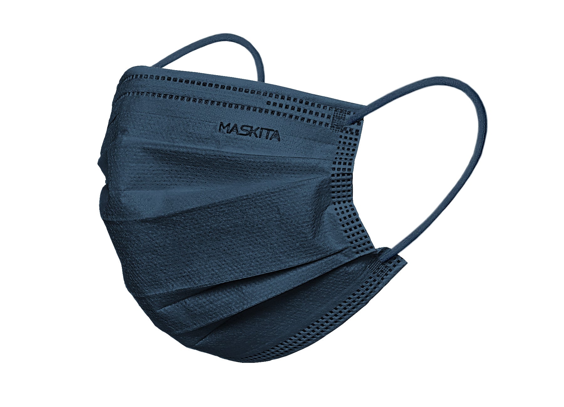 MASCHERINA 3VELI 10 PEZZI BLU/ELASTICI BLU NOTTE MASKITA