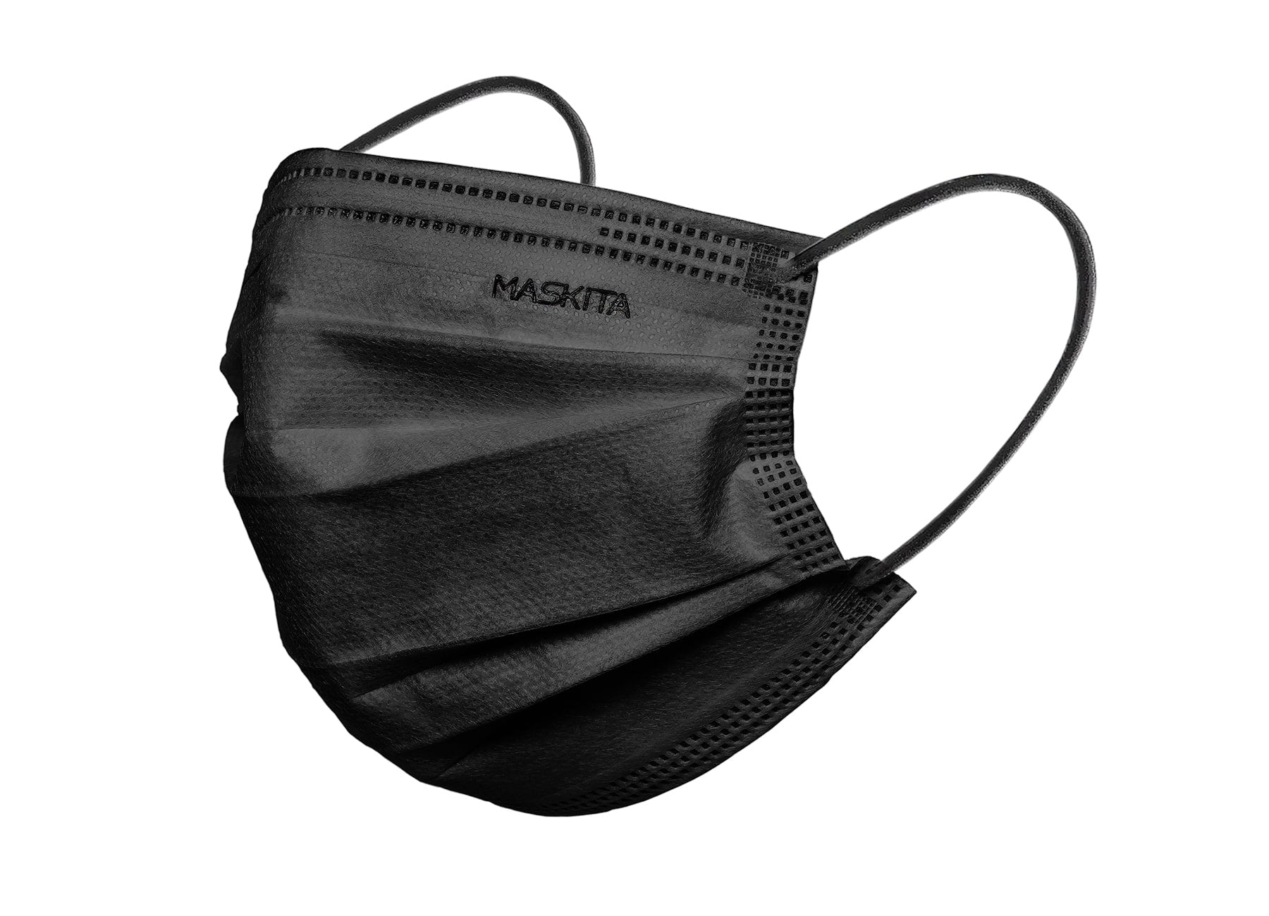 MASCHERINA 3VELI 10 PEZZI NERA/ELASTICO NERO MASKITA