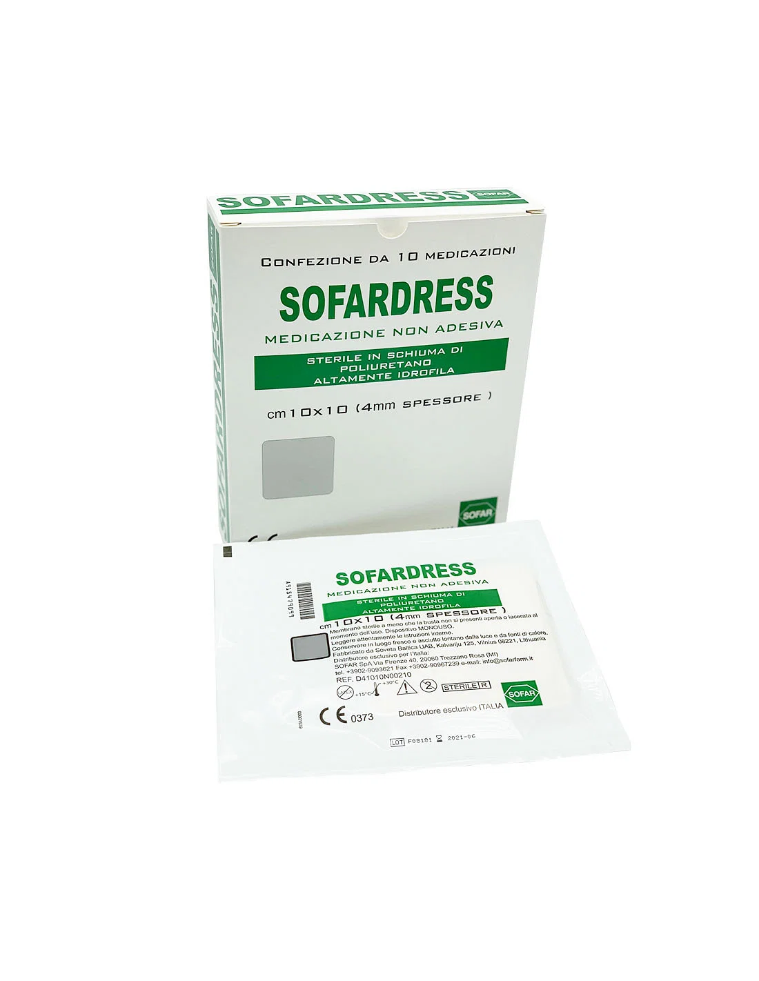 SOFARDRESS MEMBRANA NON ADESIVA 10X20CM SPESSORE 4MM 10 PEZZI