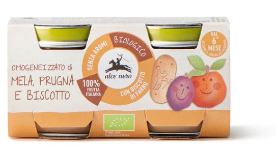 OMOGENEIZZATO MELA PRUGNA E BISCOTTO 2 X 80G