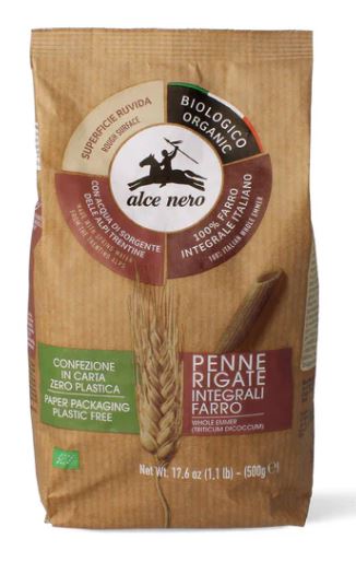 ALCE NERO PENNE 100% FARRO INTEGRALE 500G