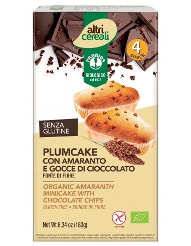 ALTRICEREALI PLUMCAKE AMARANTO E GOCCE DI CIOCCOLATO 180G