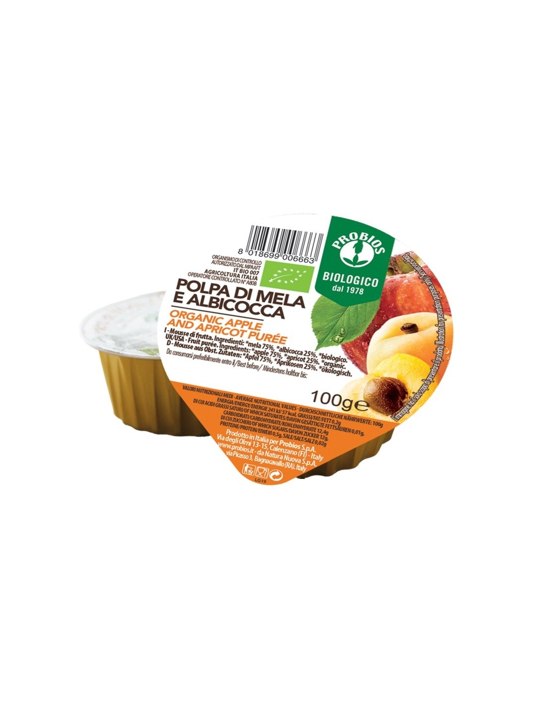 POLPA MELA ALBICOCCA 100G