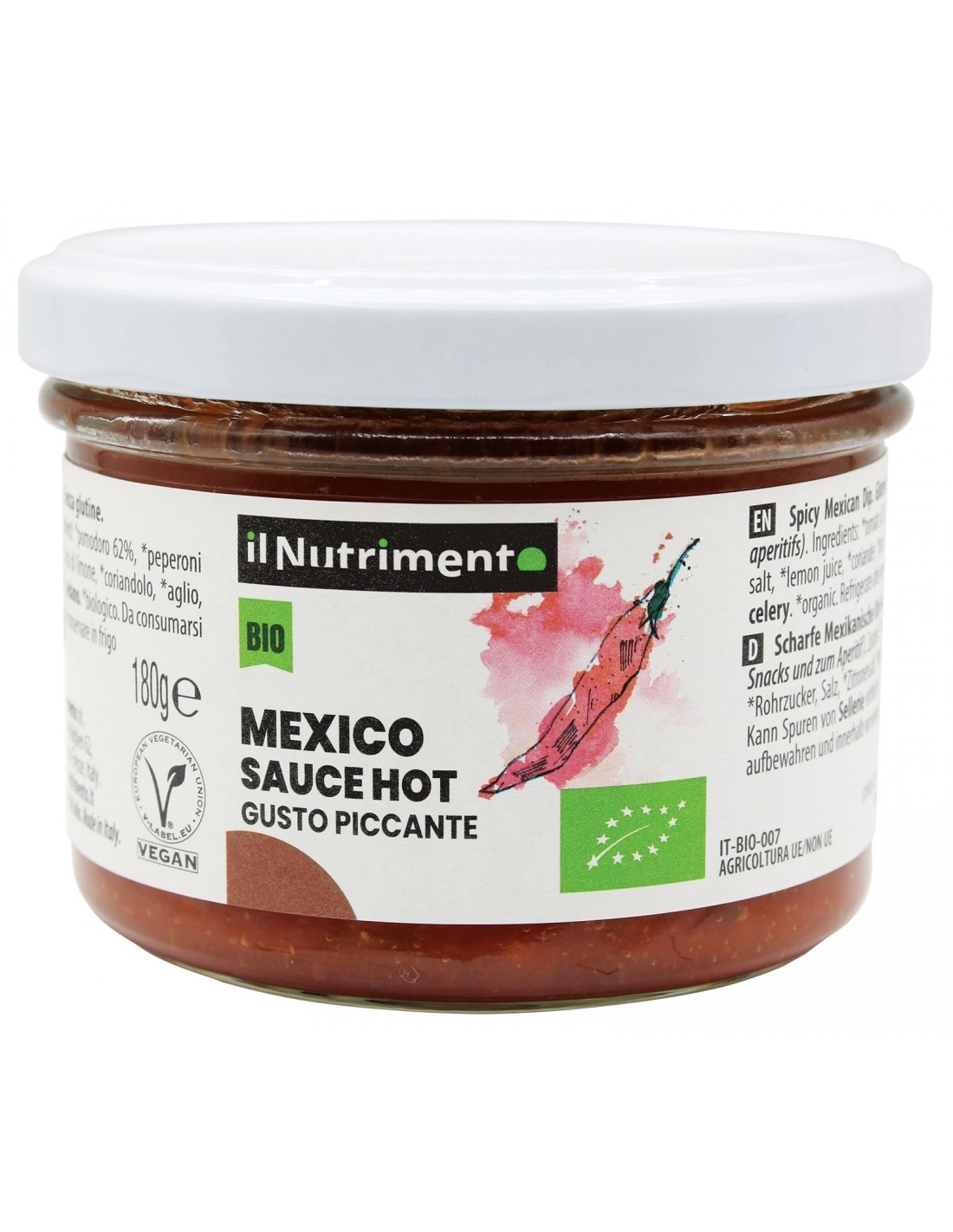 NUT SALSA MESSICANA HOT 180G