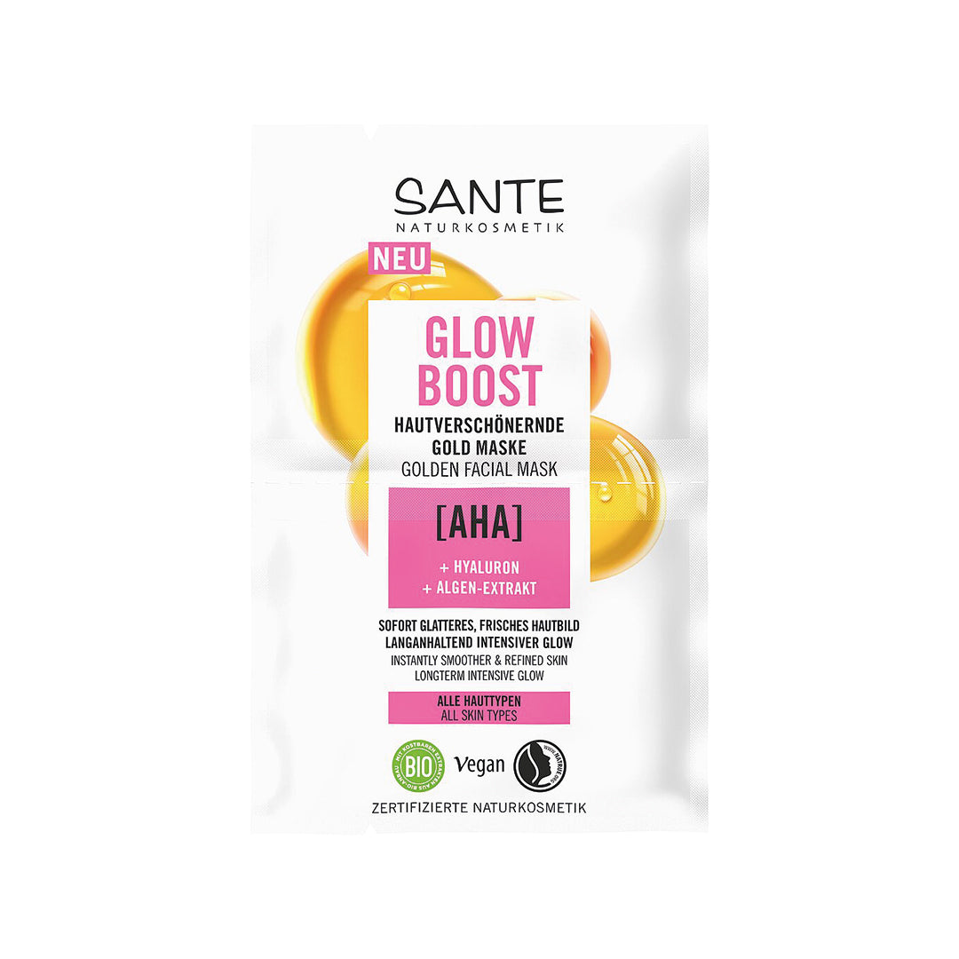 SANTE GLOW BOOST MASCHERA VISO GOLD