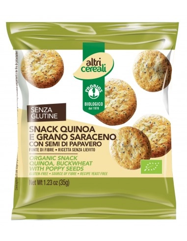 ALTRICEREALI SNACK QUINOA GRANO SARACENO E SEMI DI PAPAVERO 35G
