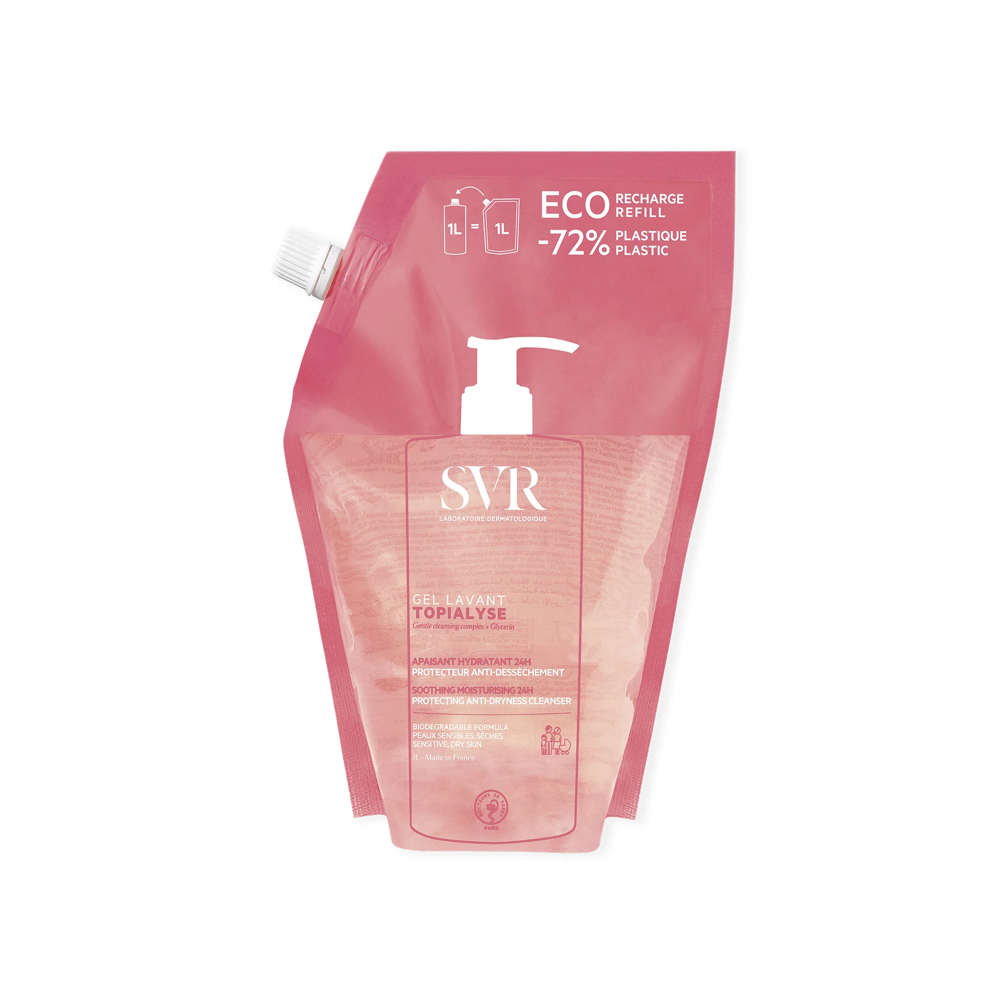 TOPIALYSE GEL LAVANT ECO-RECHARGE 1L