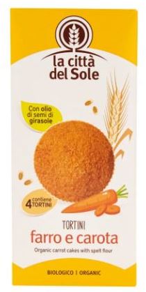 TORTINE FARRO CAROTA CITTA' DEL SOLE 4X45G