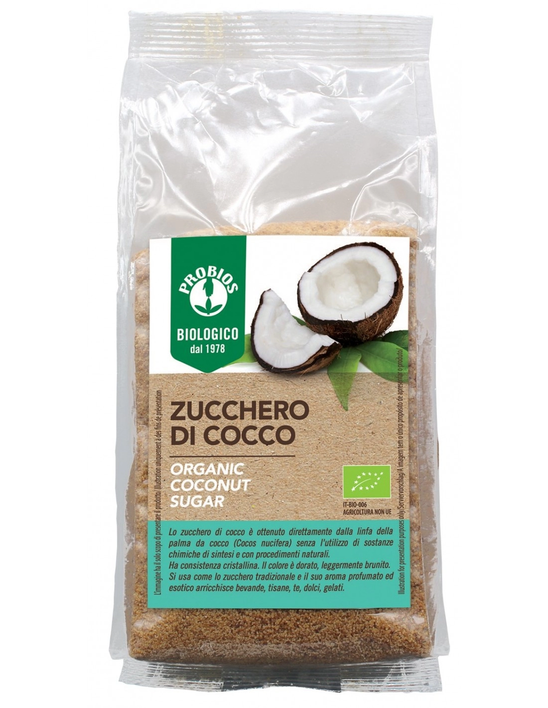 ZUCCHERO INTEGRALE FIORI DI COCCO 500G