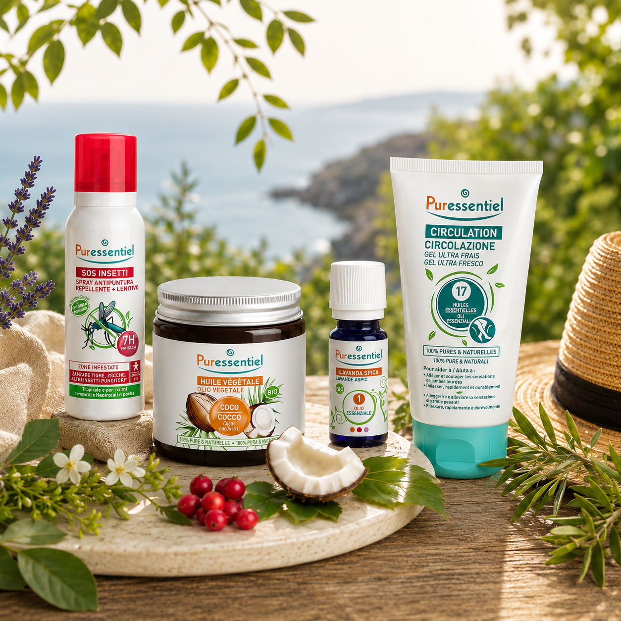 Estate naturale con Puressentiel: insetti, circolazione e aromaterapia