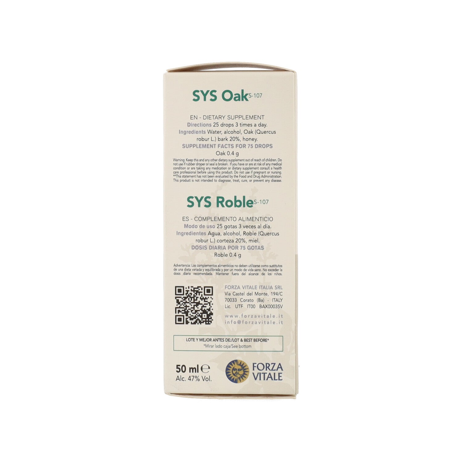 SYS QUERCIA GOCCE 50 ML