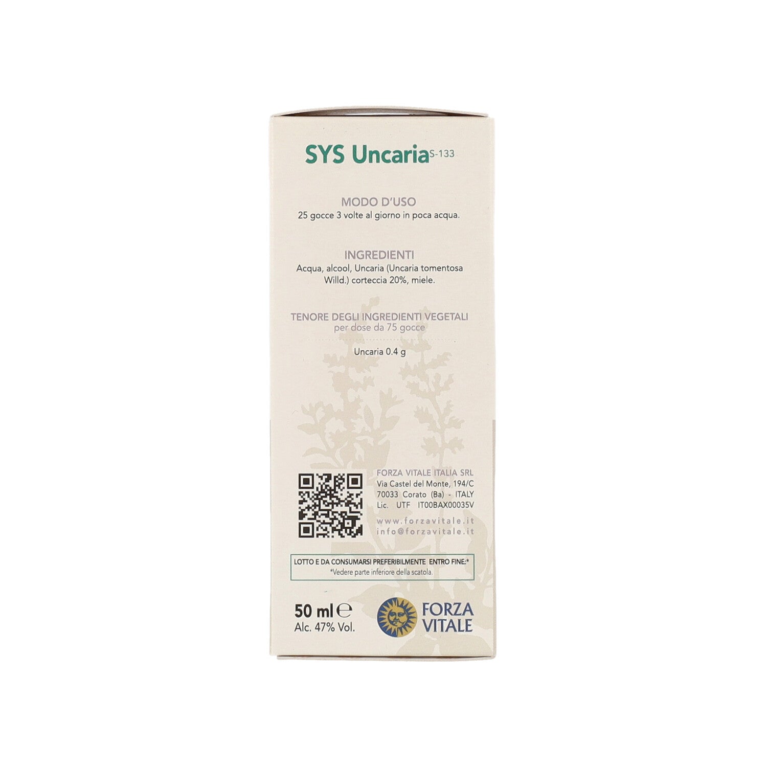 SYS UNCARIA GOCCE 50ML