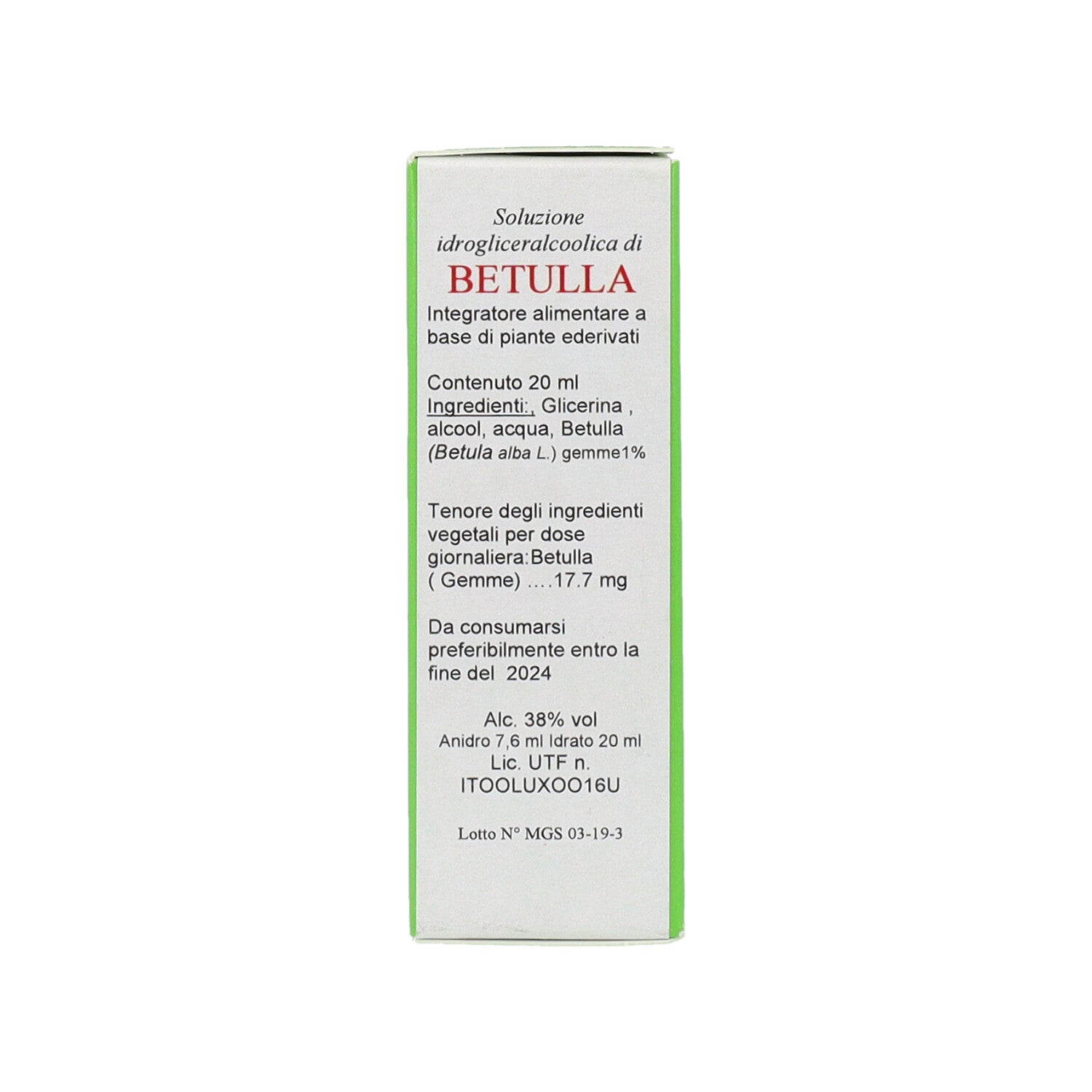 MGS3 BETULLA MG SPG - 20ML
