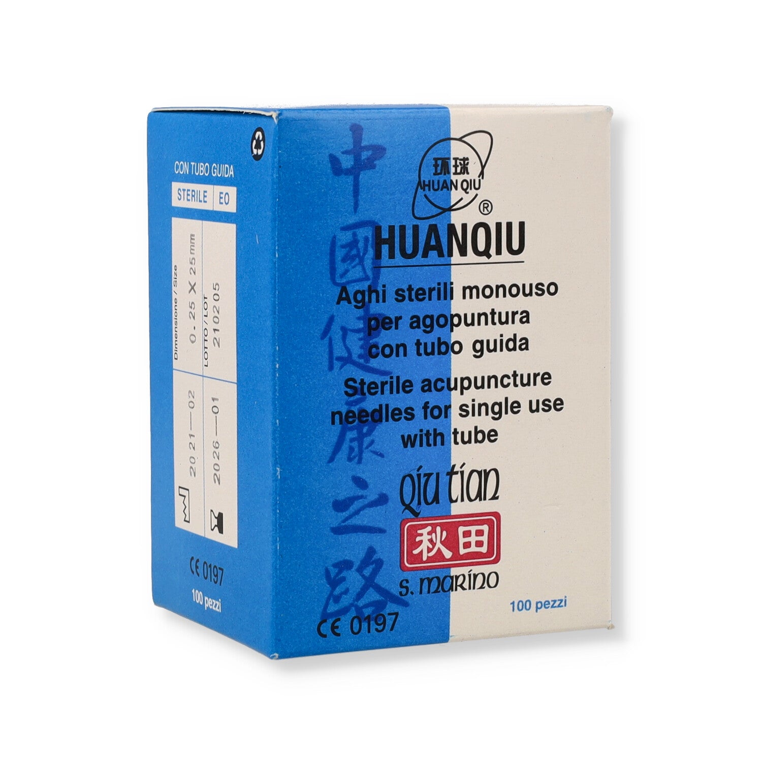 AGHI PER AGOPUNTURA 0 25X25MM CON TUBO