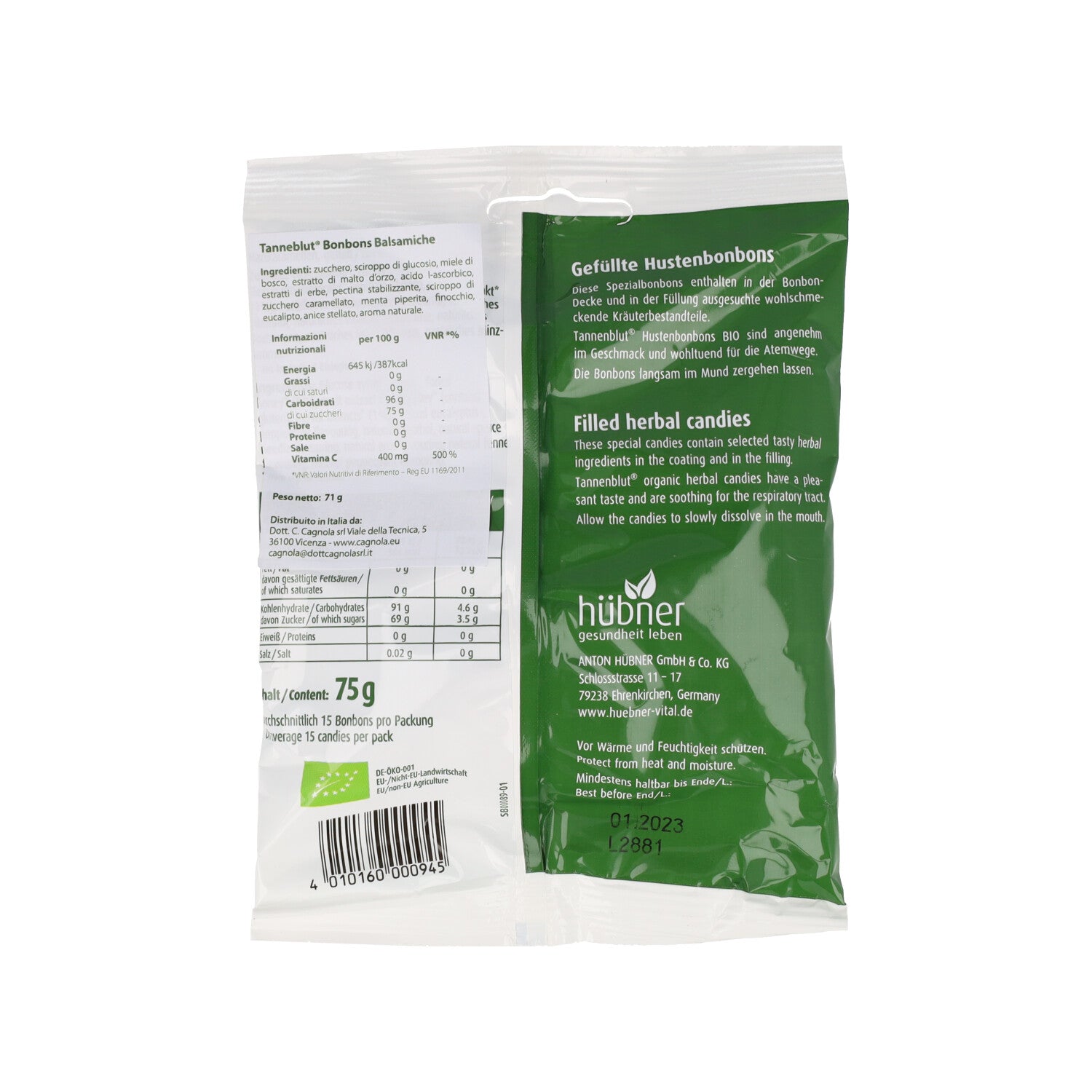 HUBNER TANNENBLUT CARAMELLE 75G