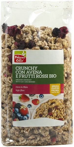CRUNCHY AVENA FRUTTI ROSSI BIO 375GR