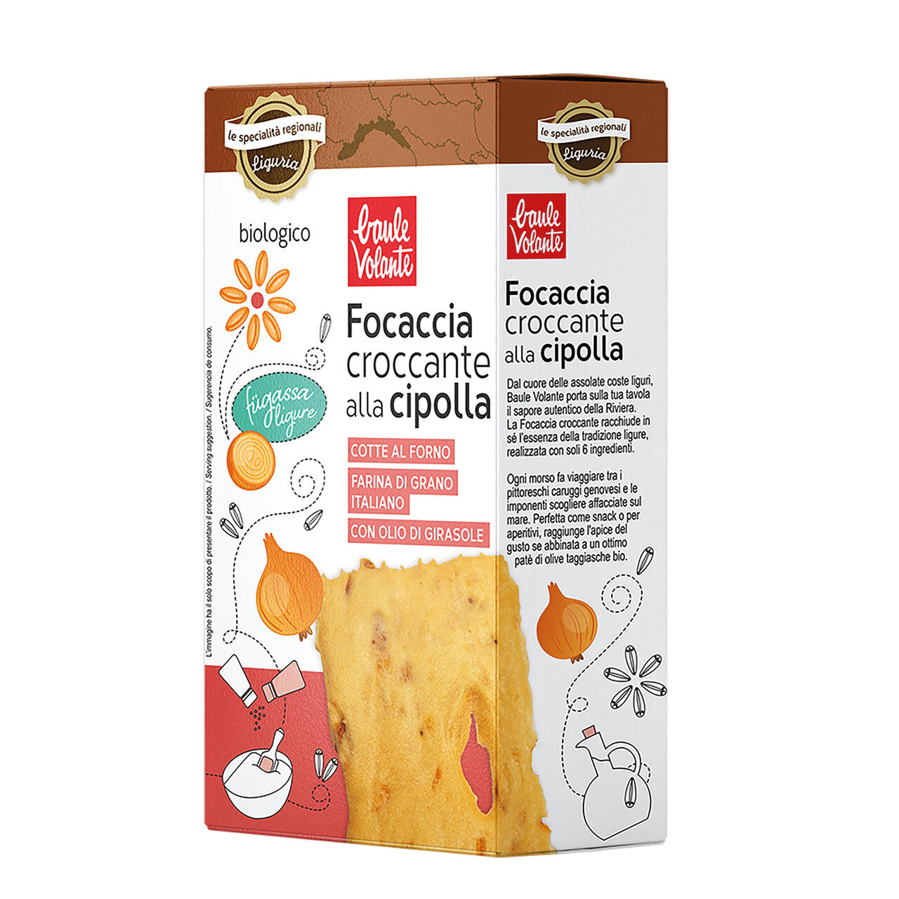 FOCACCIA CROCCANTE CIPOLLA 75GR BAULE VOLANTE