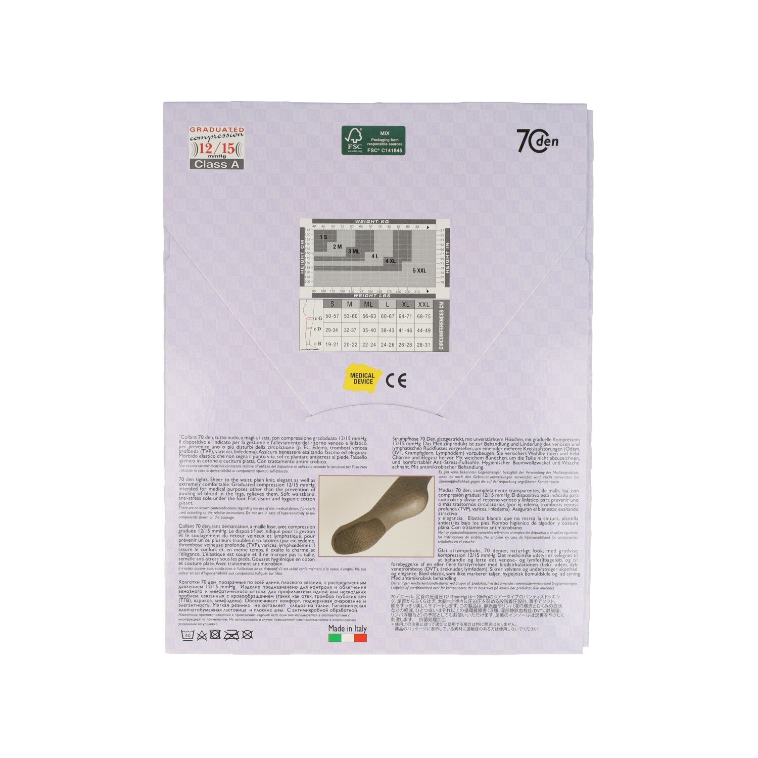 VENERE 70 COLLANT NUDE M VISONE