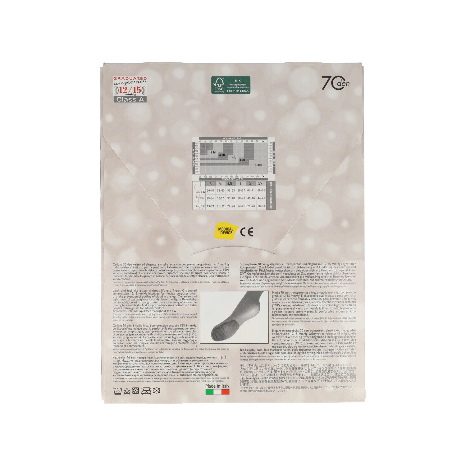 WONDER MODEL 70 SHEER XL NERO