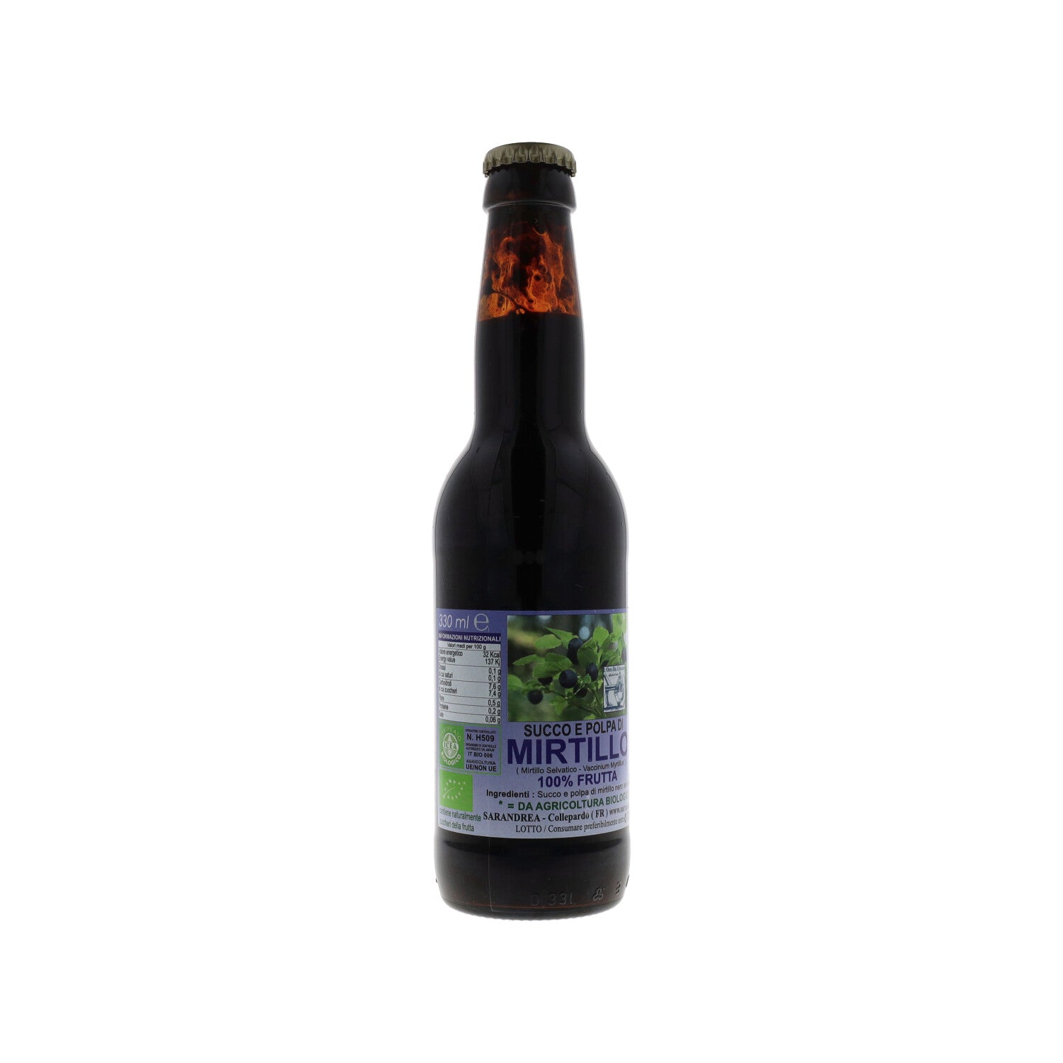 SUCCO PURO MIRTILLO BIO - 330ML
