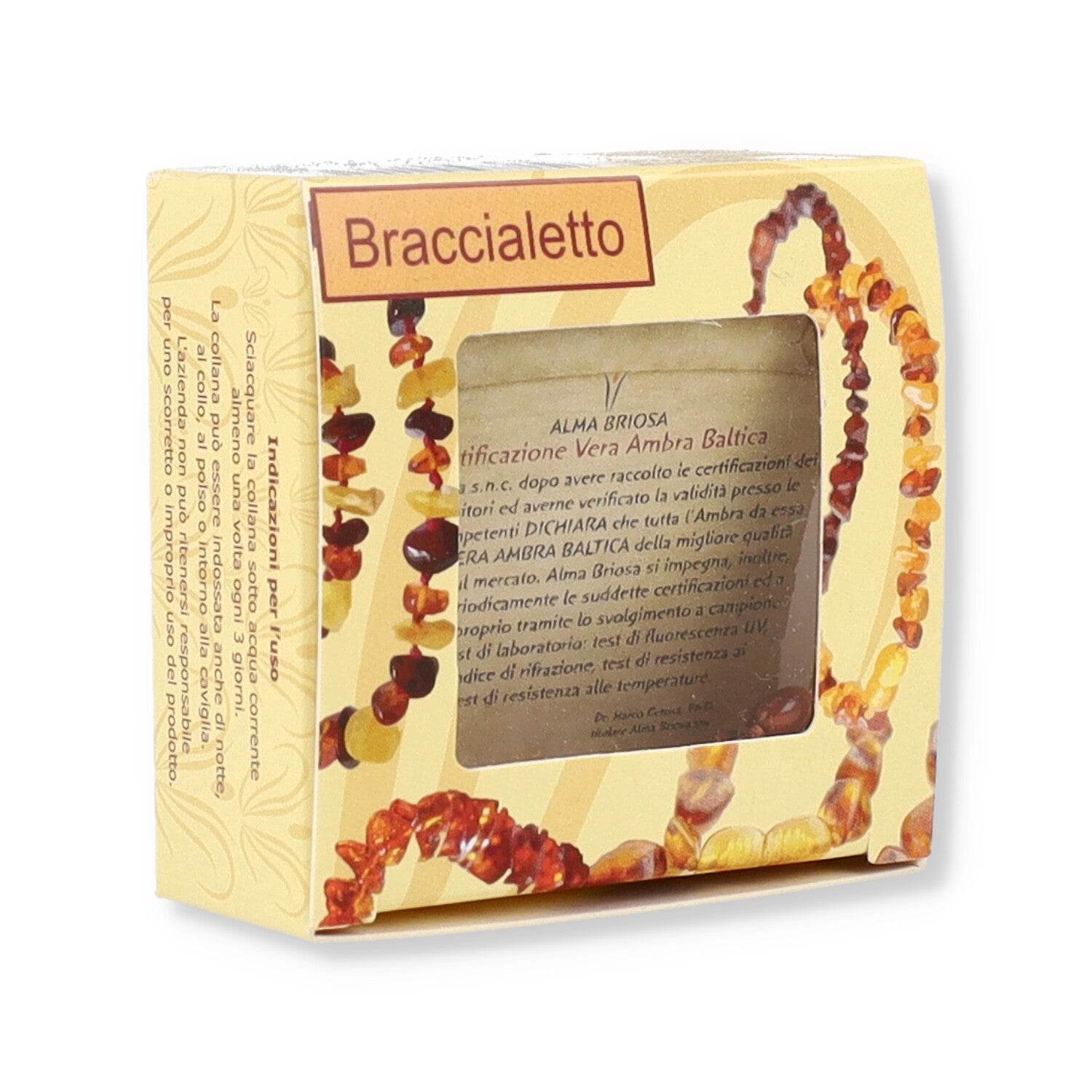ALMABABY AMBRA BRACCIALE COGNAC