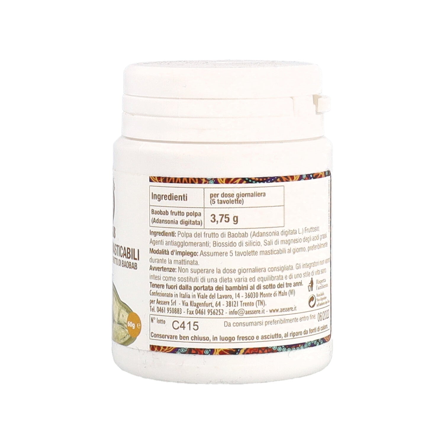 AESSERE BAOBAB  60 TAV MASTICABILI