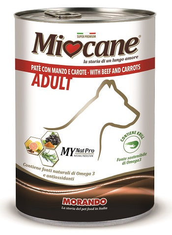 MIOCANE PATE' MANZO E CAROTE 400 G