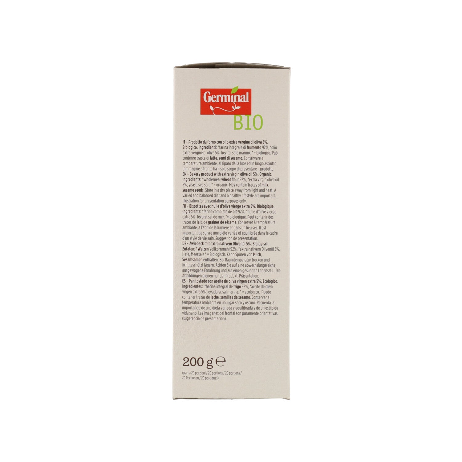 GERMINAL FETTE BISCOTTATE INTEGRALI FRUMENTO 200G
