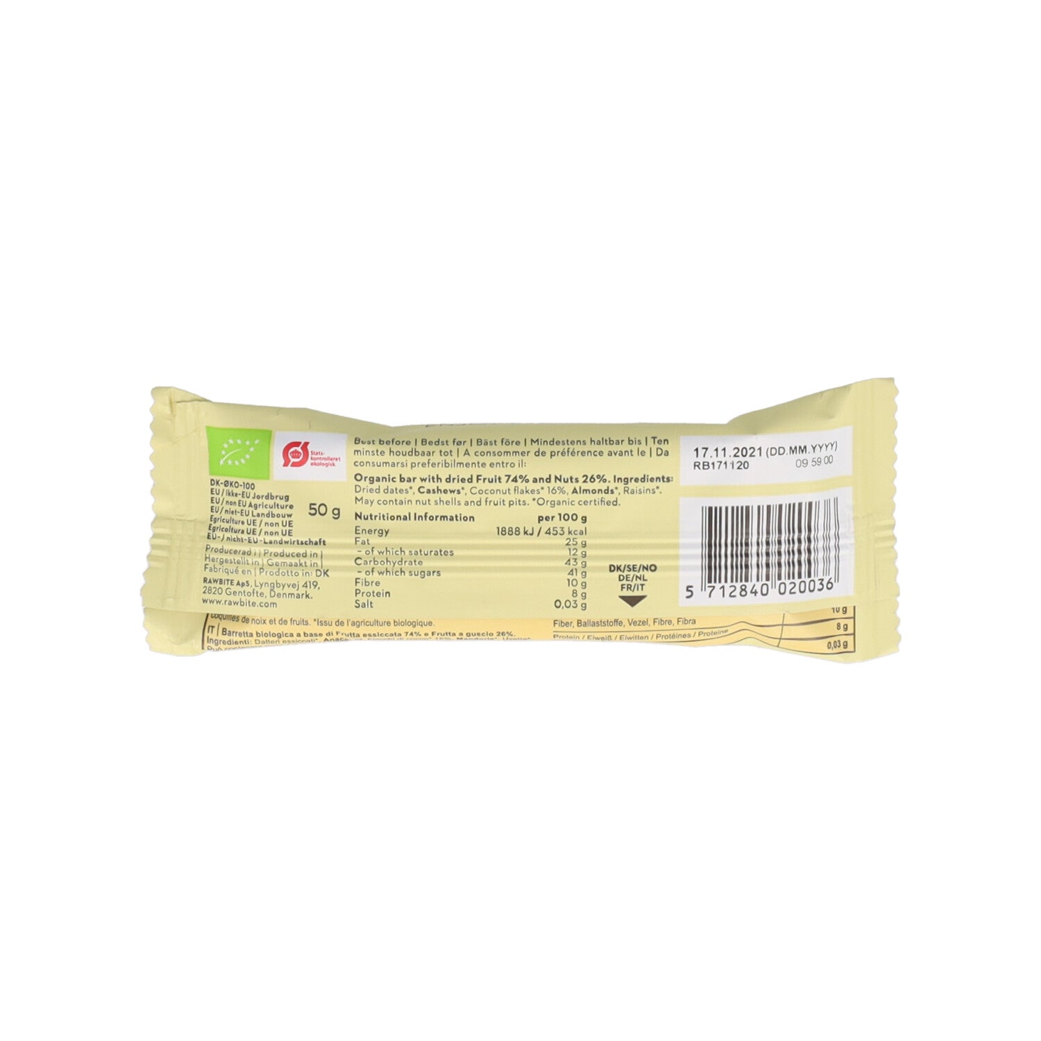 RAW-BITE COCONUT - 50G