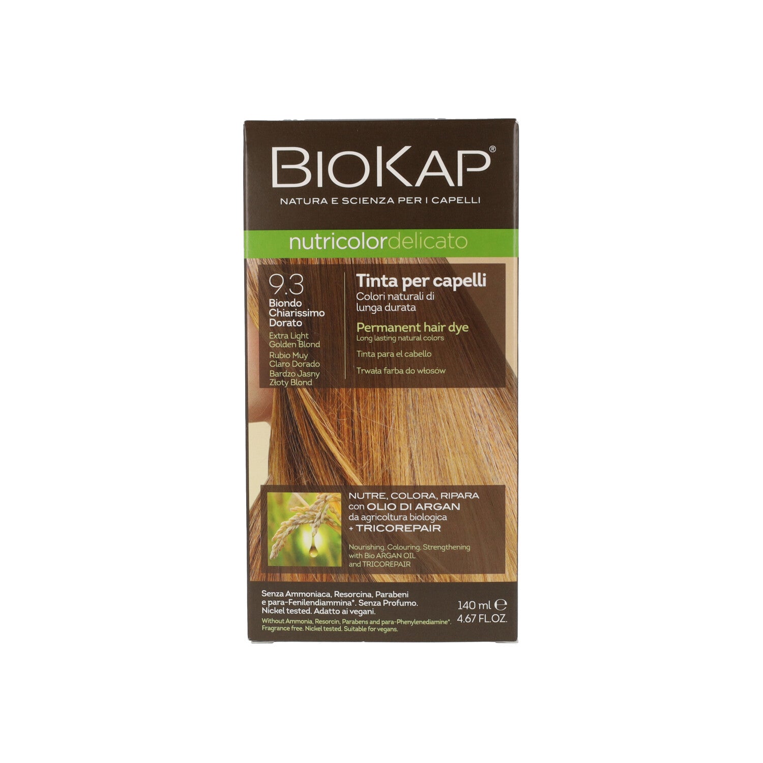 BIOKAP NUTRICOLOR DELICATO 9,3 BIONDO DORATO
