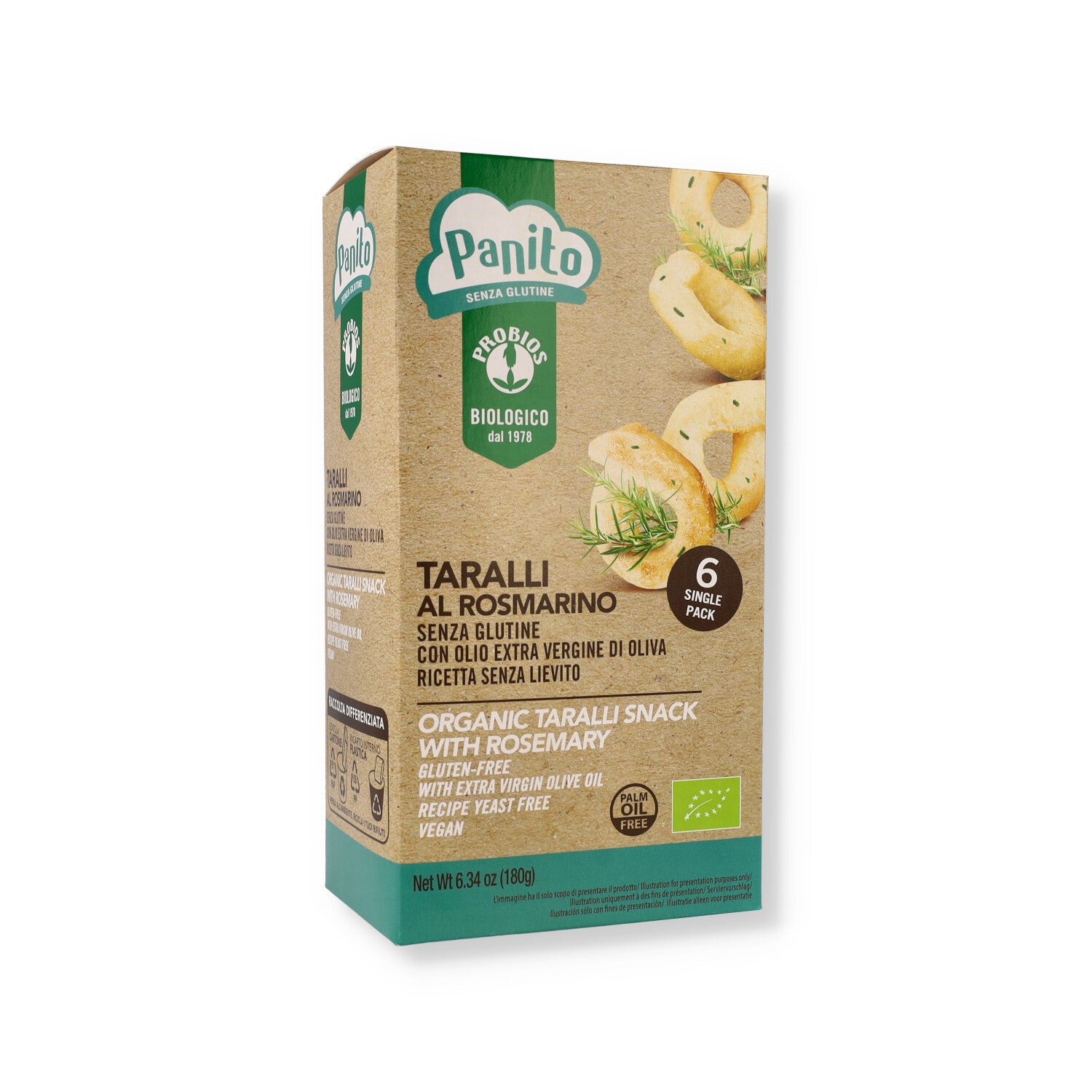 PANITO TARALLI ROSMARINO SENZA GLUTINE 180G