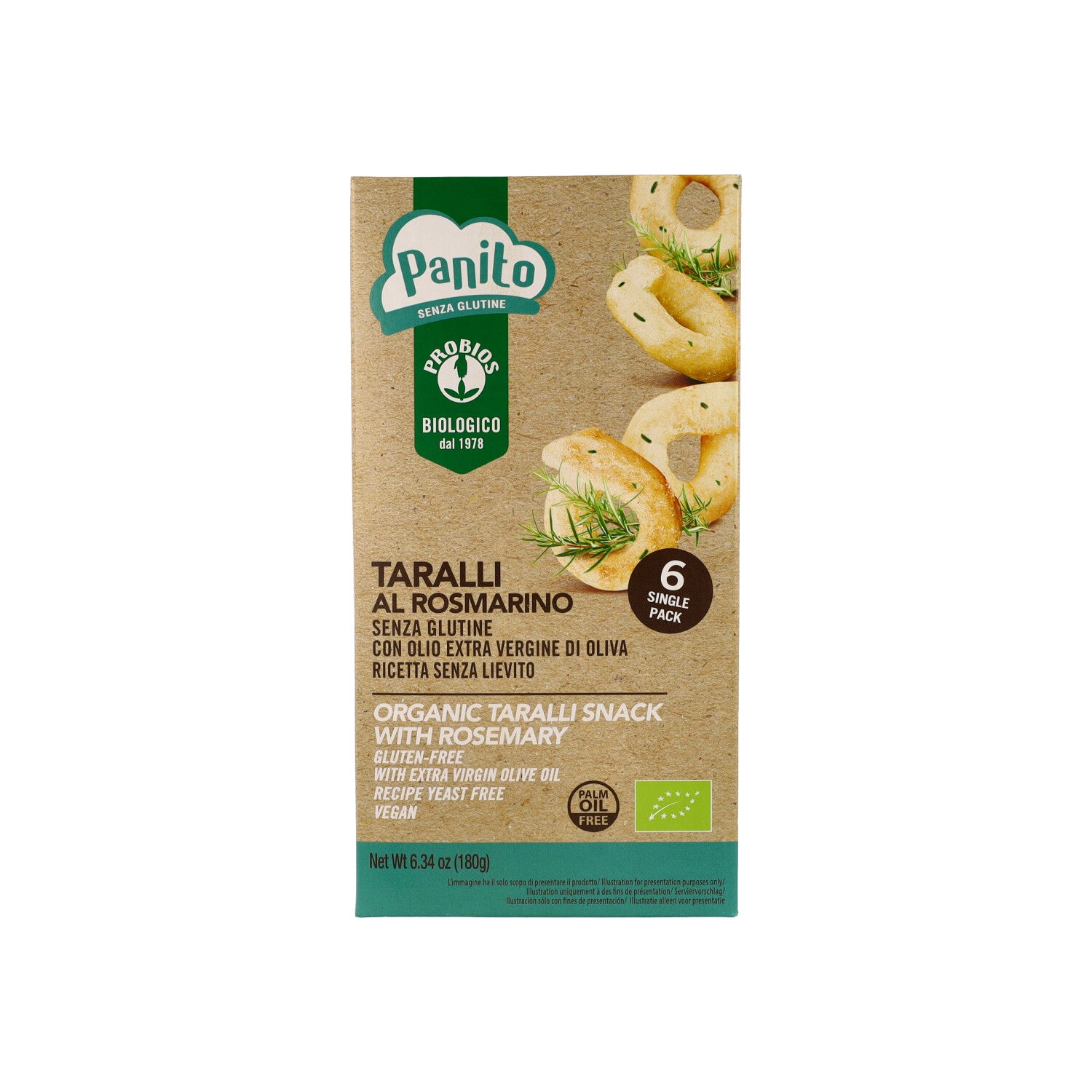 PANITO TARALLI ROSMARINO SENZA GLUTINE 180G