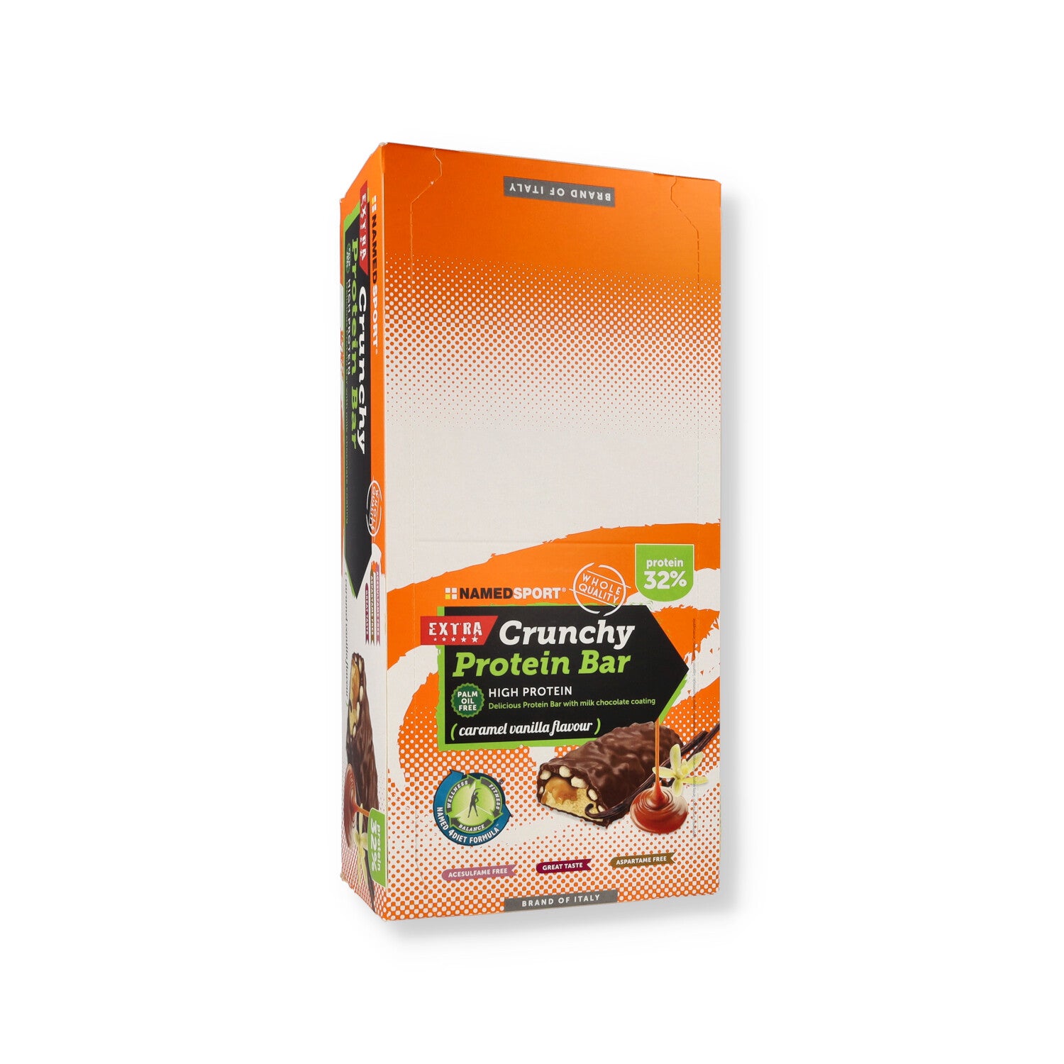 CRUNCHY PROTEIN BAR CARAMEL VANILLA - 40G - 24PZ