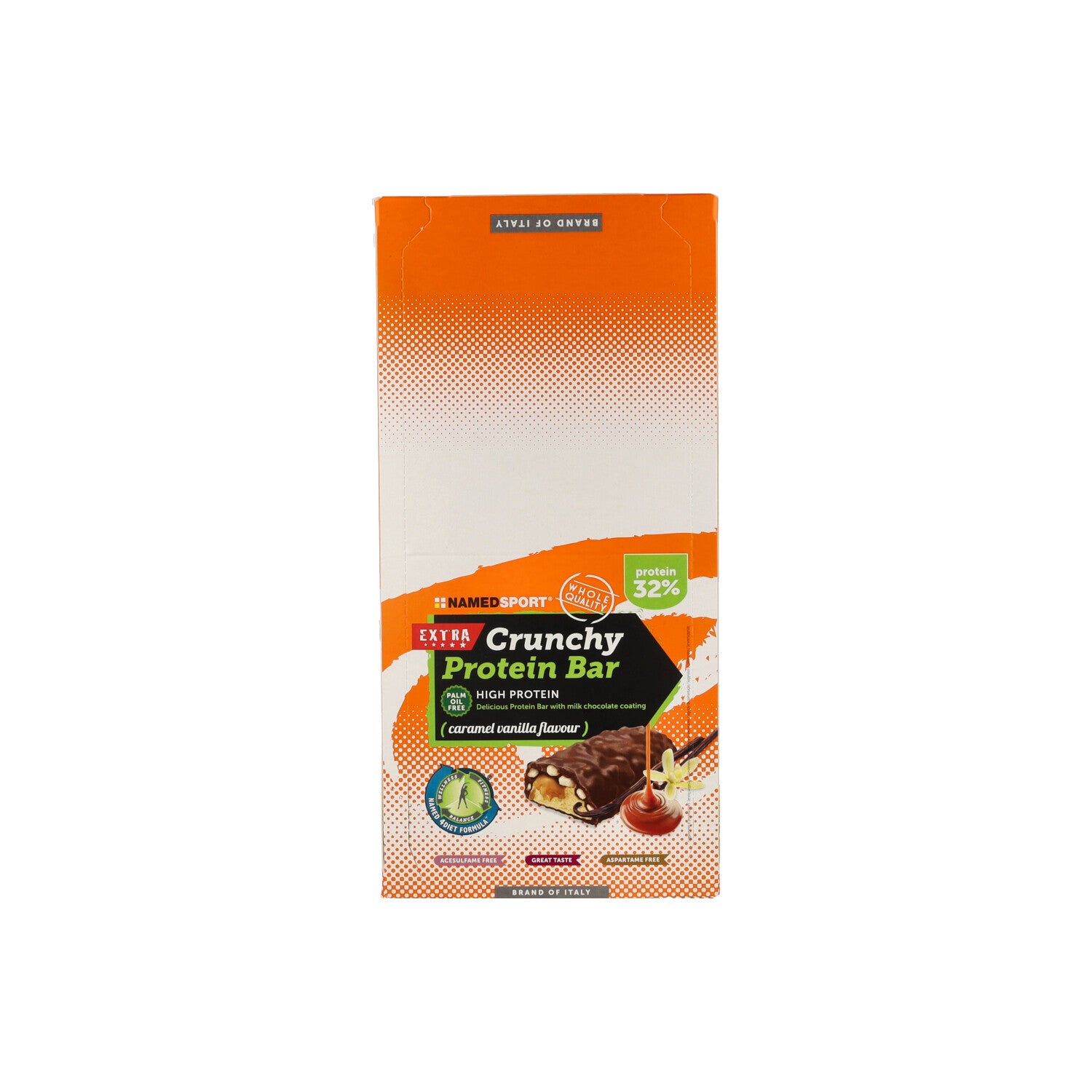 CRUNCHY PROTEIN BAR CARAMEL VANILLA - 40G - 24PZ