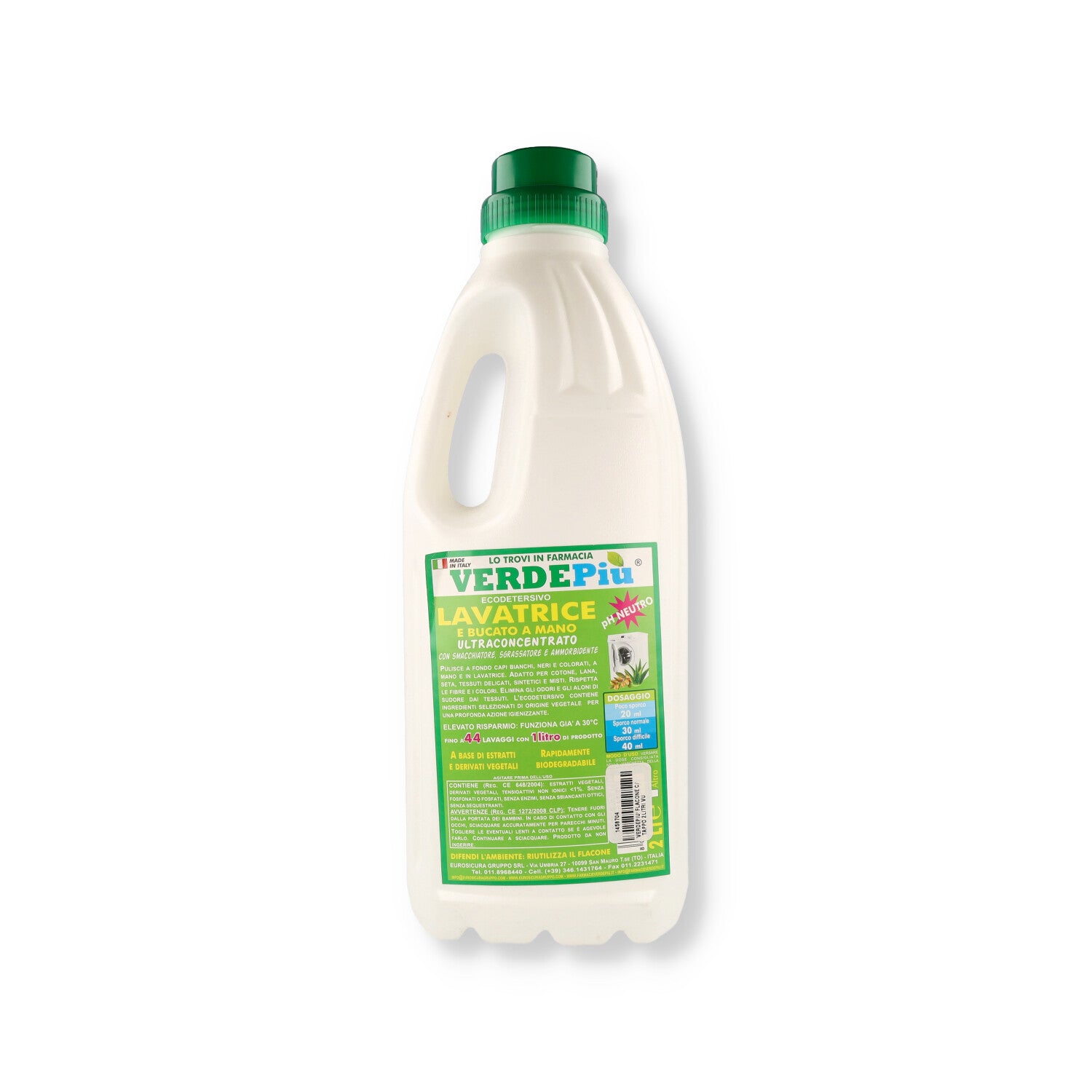 VERDEPIU' FLACONE C/TAPPO 2 LITRI VUOTO