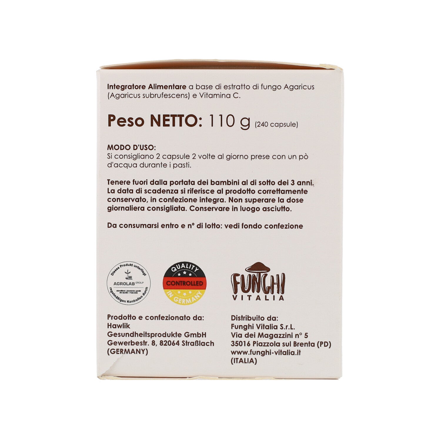 AGARICUS ESTRATTO 240CPS